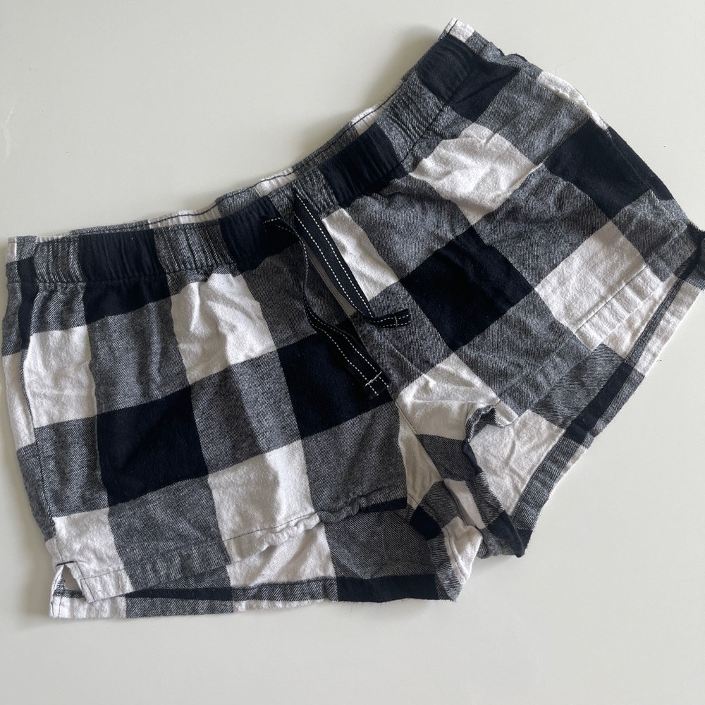 Old Navy Black and White Checkered Shorts